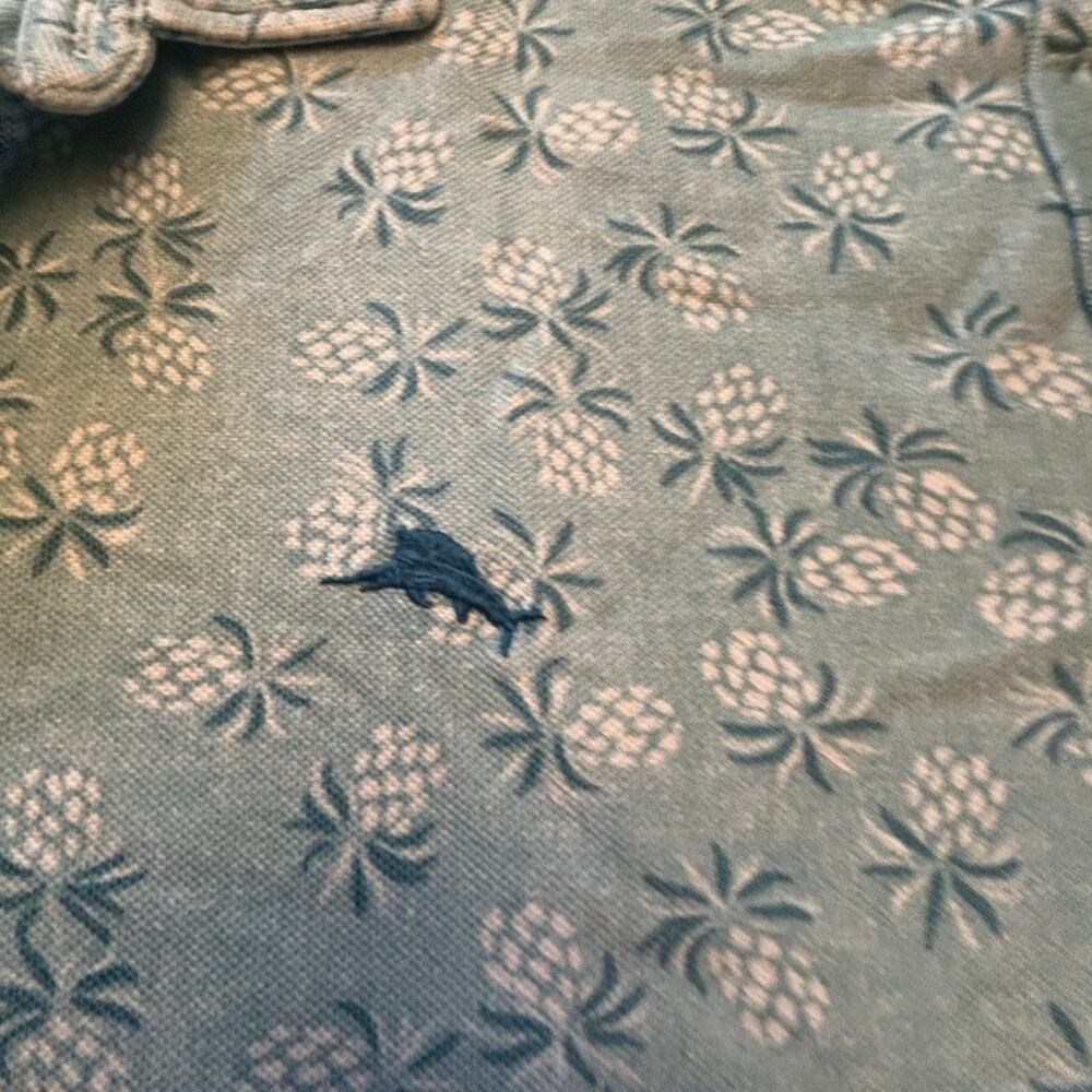 Tommy Bahama Men's IslandZone Blue Pineapple Print Marlin Polo Shirt XL - Picture 3 of 7